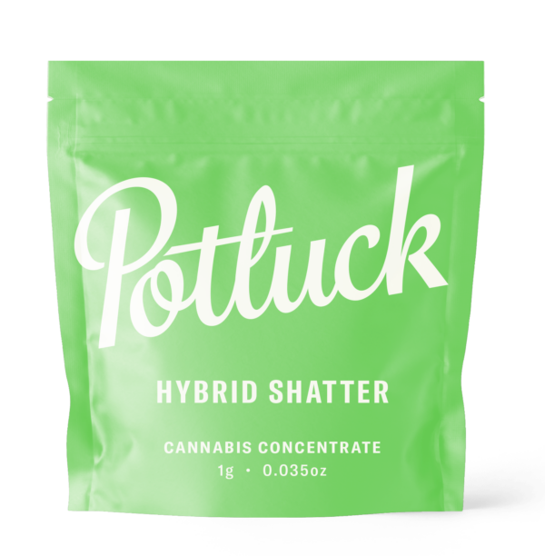 Potluck - Hybrid Shatter - cannabis Concentrate | Hush Cannabis Club Canada