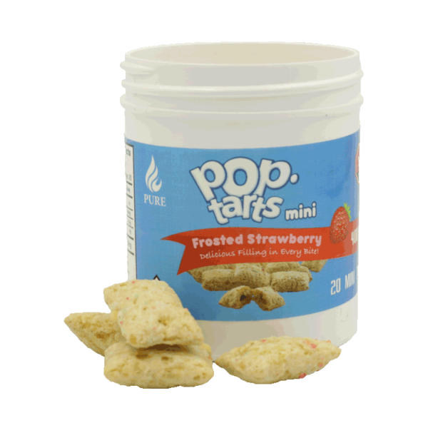 Pop Tarts Mini’s – THC Infused Frosted Strawberry Bites – 400mg | Hush Cannabis Club Canada