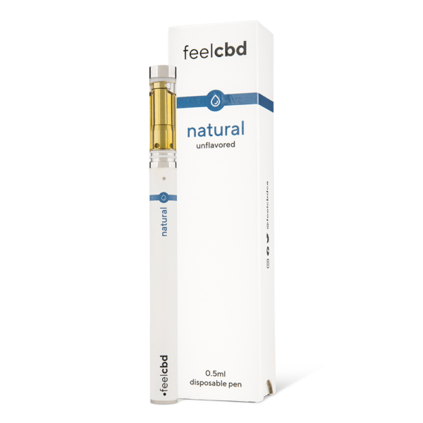 FeelCBD – Natural – Disposable CBD Vape Pen 0.5ml | Hush Cannabis Club Canada