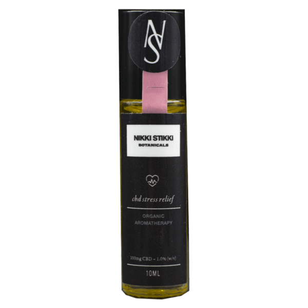 Nikki Stikki Botanicals – Organic Aromatherapy – CBD Stress Relief Roller 100mg CBD | Hush Cannabis Club Canada