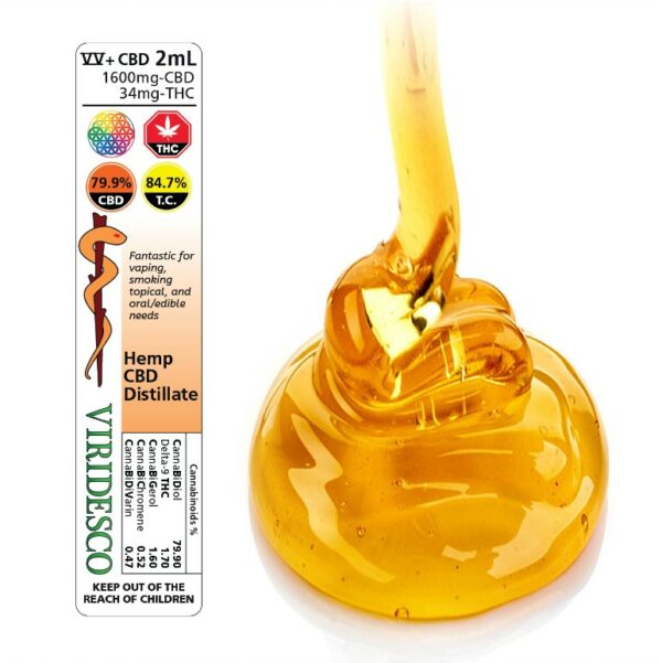 Viridesco – CBD Distillate – 2ml | Hush Cannabis Club Canada