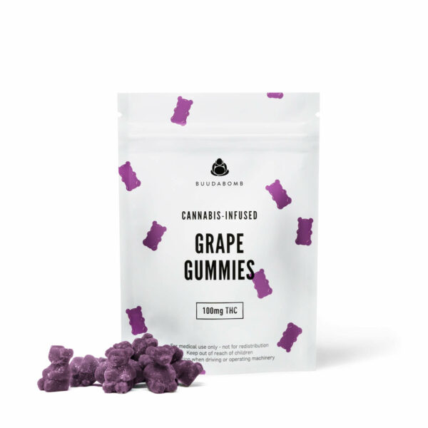 Buudabomb – Grape Gummies 100mg THC | Hush Cannabis Club Canada