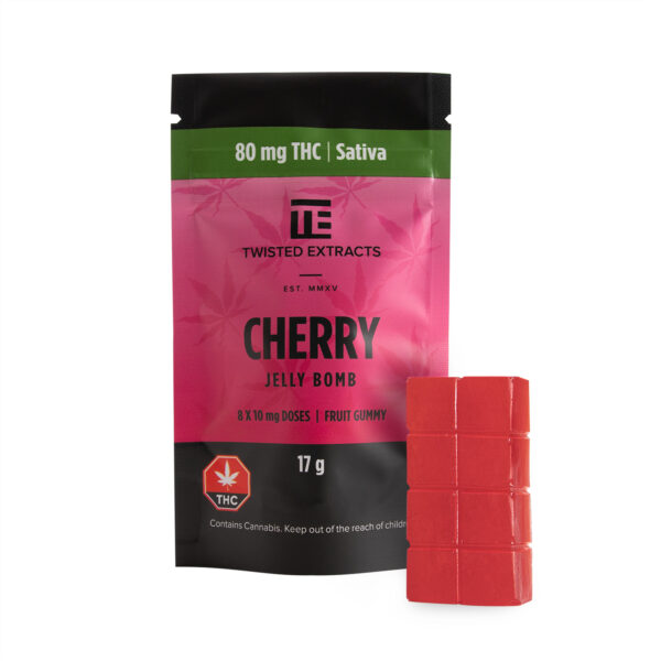 Twisted Extracts – Cherry Jelly Bomb – Sativa – 80mg THC | Hush Cannabis Club Canada