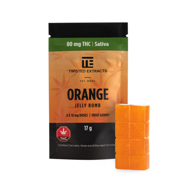 Twisted Extracts – Orange Jelly Bomb – Sativa – 80mg THC | Hush Cannabis Club Canada