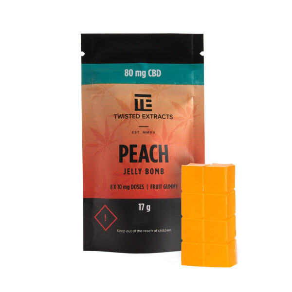 Twisted Extracts – Peach Jelly Bombs – CBD | Hush Cannabis Club Canada