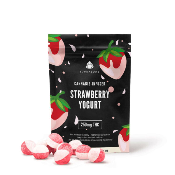 Buudabomb – Strawberry Yogurt Explosion – 250mg THC | Hush Cannabis Club Canada