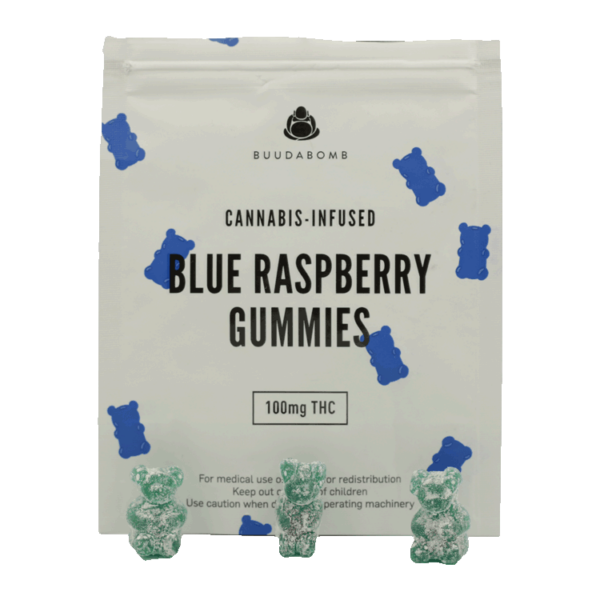 Buudabomb – Blue Raspberry Gummies – 100mg | Hush Cannabis Club Canada