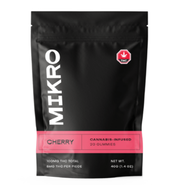 Mikro – THC Gummies – 100mg THC – Cherry | Hush Cannabis Club Canada