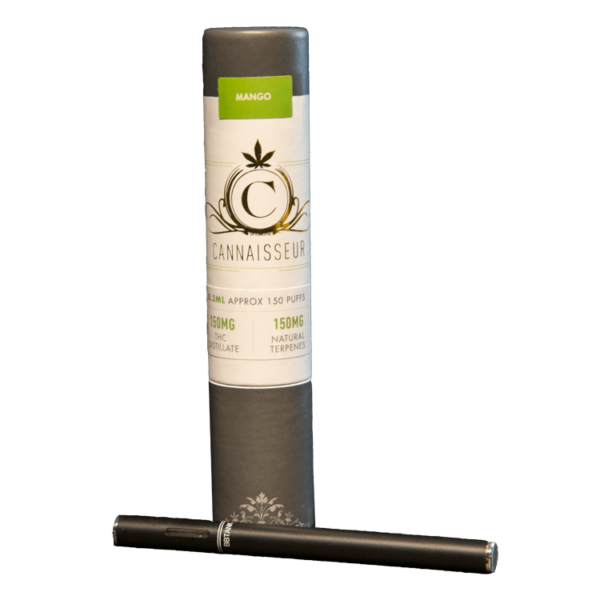 Cannaisseur – Disposable THC Distillate Pen – Mango 0.3ml | Hush Cannabis Club Canada