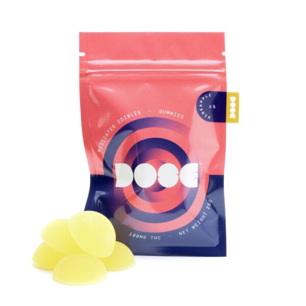 Dose Edibles Gummies – Pineapple | Hush Cannabis Club Canada
