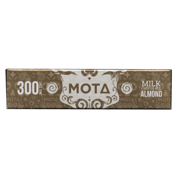 MOTA Edibles – Milk Chocolate Almond Bar – 300mg THC | Hush Cannabis Club Canada