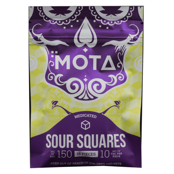 MOTA Edibles – Sour Squares – 150mg THC | Hush Cannabis Club Canada