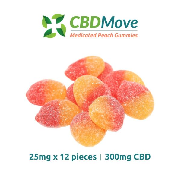 CBD Move – CBD Gummies – Vegan Peaches – 100mg | Hush Cannabis Club Canada