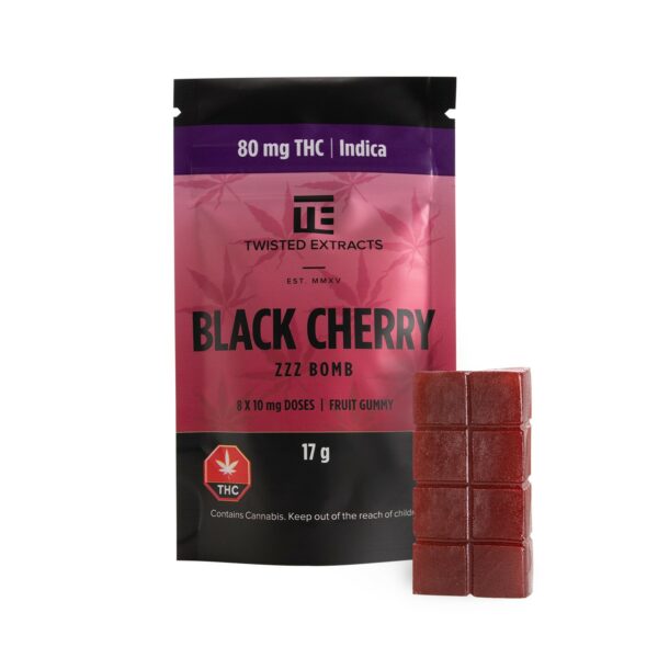 Twisted Extracts – Black Cherry – Zzz Bombs – 80mg THC | Hush Cannabis Club Canada