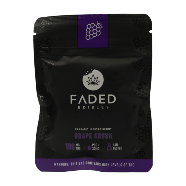 Faded Edibles – Grape Crush – 180mg | Hush Cannabis Club Canada