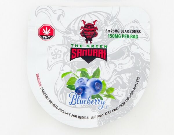 The Green Samurai – Blueberry Gummies – 150mg | Hush Cannabis Club Canada