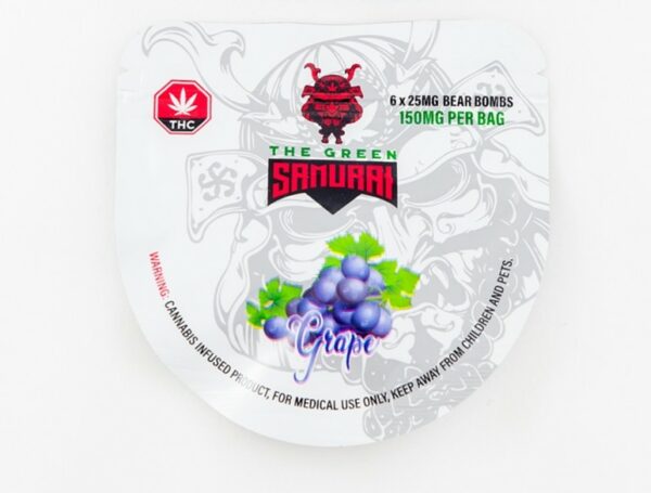 The Green Samurai – Grape Gummies – 150mg | Hush Cannabis Club Canada