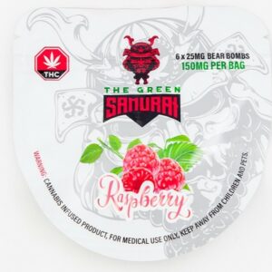 The Green Samurai – Raspberry Gummies – 150mg | Hush Cannabis Club Canada