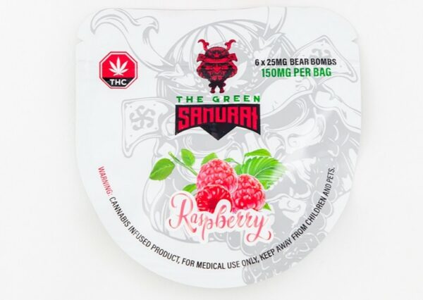 The Green Samurai – Raspberry Gummies – 150mg | Hush Cannabis Club Canada