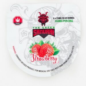 The Green Samurai – Strawberry Gummies – 150mg | Hush Cannabis Club Canada