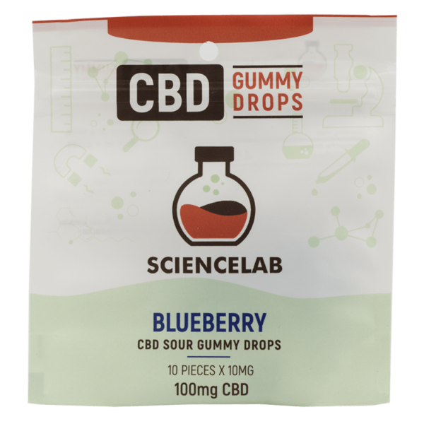 Sciencelab – CBD Sour Gummy Drops – Blueberry 100mg CBD | Hush Cannabis Club Canada
