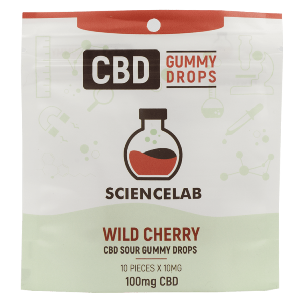 Sciencelab – CBD Sour Gummy Drops – Wild Cherry 100mg CBD | Hush Cannabis Club Canada