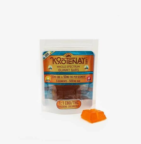 Kootenay Labs – 1:1 Tangerine Creamsicle Gummy – (500mg total) | Hush Cannabis Club Canada