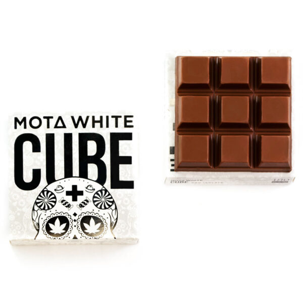 MOTA White Cube – 180mg CBD Milk Chocolate Cube | Hush Cannabis Club Canada