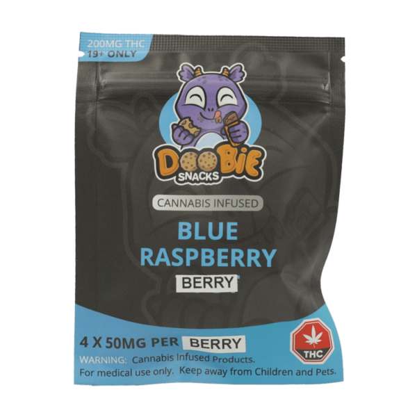 Doobie Snacks – Blue Raspberry – 200mg THC | Hush Cannabis Club Canada