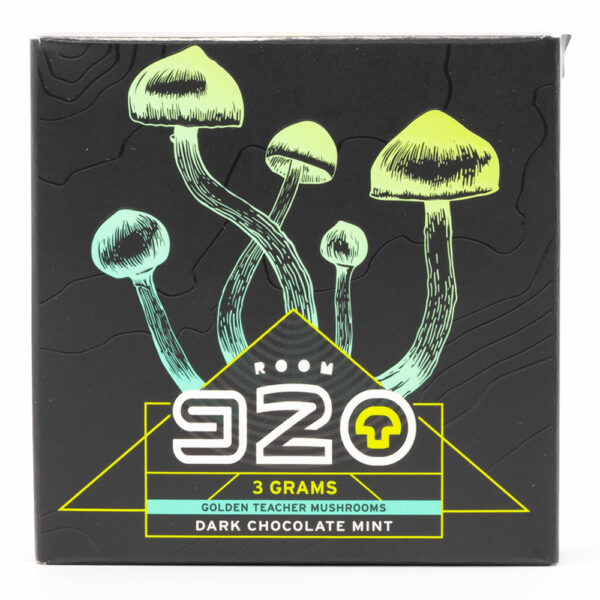 Room 920 – Mushroom Chocolate Bar – Dark Chocolate Mint – 3 grams | Hush Cannabis Club Canada