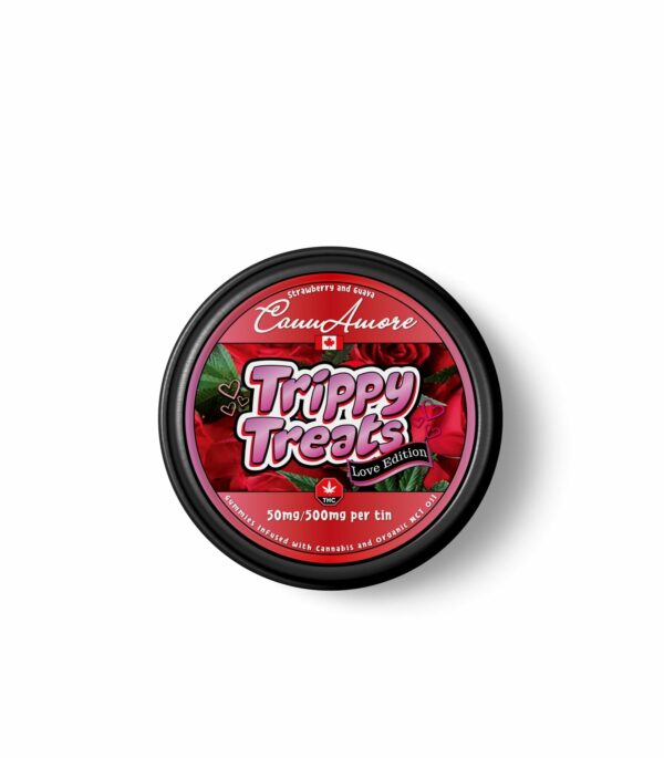 Trippy Treats – Strawberry Guava – CannAmore Love Edition – 500mg THC | Hush Cannabis Club Canada