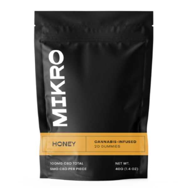 Mikro – CBD Gummies – 100mg CBD – Honey | Hush Cannabis Club Canada
