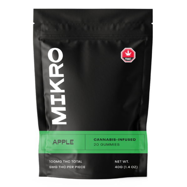 Mikro – THC Gummies – 100mg THC – Apple | Hush Cannabis Club Canada