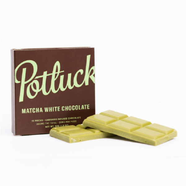 Potluck – Infused Chocolate – Matcha White Chocolate – 300mg THC | Hush Cannabis Club Canada