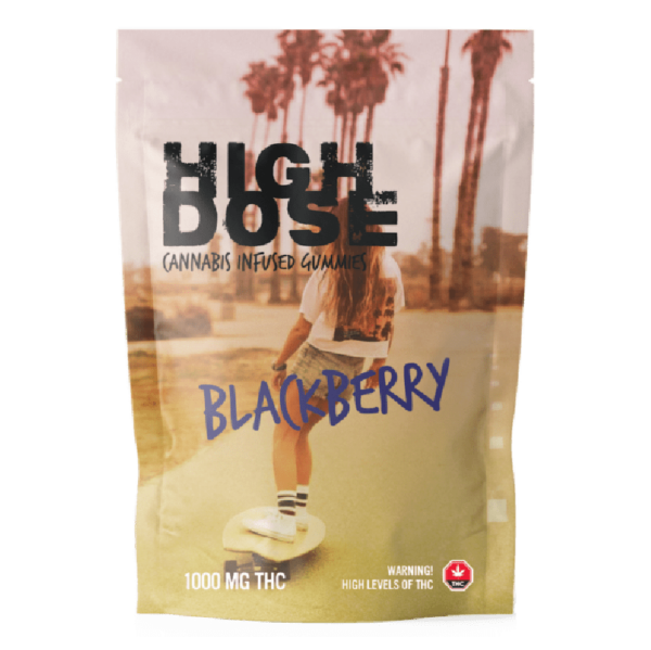 High Dose – cannabis Infused Gummies – Blackberry – 1000mg/1500mg | Hush Cannabis Club Canada