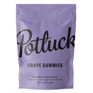 Potluck Extracts – Grape Gummies (1:1) – 100mg THC / 100mg CBD | Hush Cannabis Club Canada