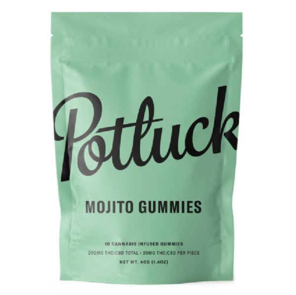 Potluck Extracts – Mojito Gummies (1:1) – 100mg THC / 100mg CBD | Hush Cannabis Club Canada