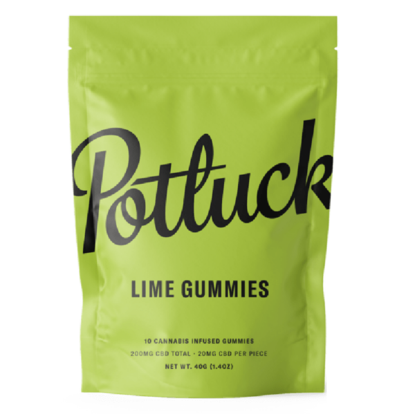 Potluck Extracts – Lime Gummies (CBD) – 200mg | Hush Cannabis Club Canada