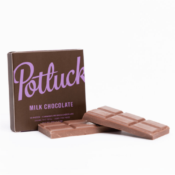 Potluck – Infused Chocolate – Milk Chocolate – 300mg THC | Hush Cannabis Club Canada