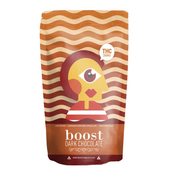 Boost – THC Dark Chocolate Bars – 200mg | Hush Cannabis Club Canada