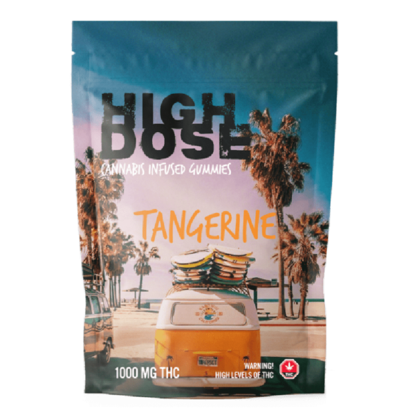 High Dose – cannabis Infused Gummies – Tangerine – 1000mg/1500mg | Hush Cannabis Club Canada