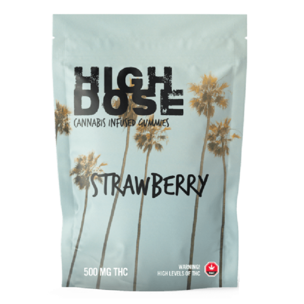 High Dose – cannabis Infused Gummies – Strawberry – 500mg/1000mg | Hush Cannabis Club Canada