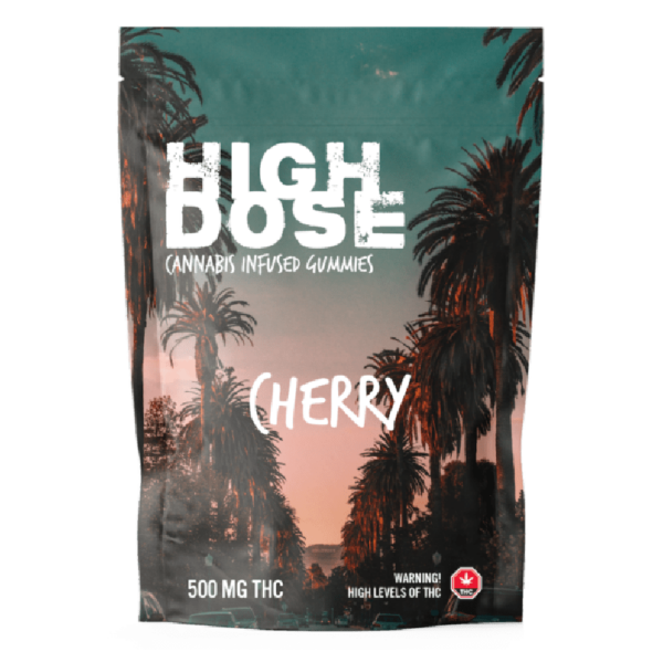 High Dose – cannabis Infused Gummies – Cherry – 500mg/1000mg | Hush Cannabis Club Canada