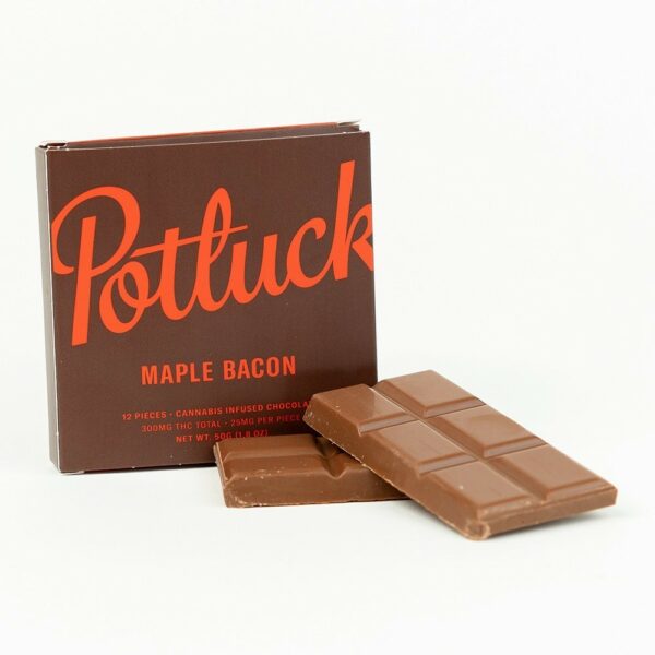 Potluck – Infused Chocolate – Maple Bacon – 300mg THC | Hush Cannabis Club Canada