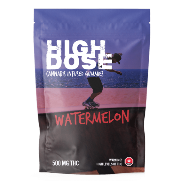 High Dose – cannabis Infused Gummies – Watermelon – 500mg/1000mg | Hush Cannabis Club Canada