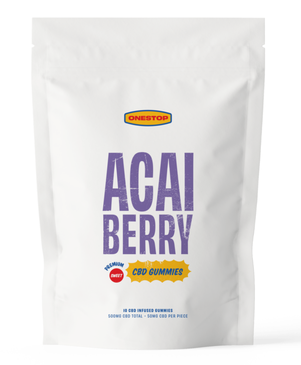 OneStop – Açai Berry CBD Gummies 500mg | Hush Cannabis Club Canada