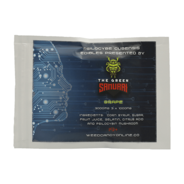 The Green Samurai – Shroom Gummies – Grape – 3g | Hush Cannabis Club Canada