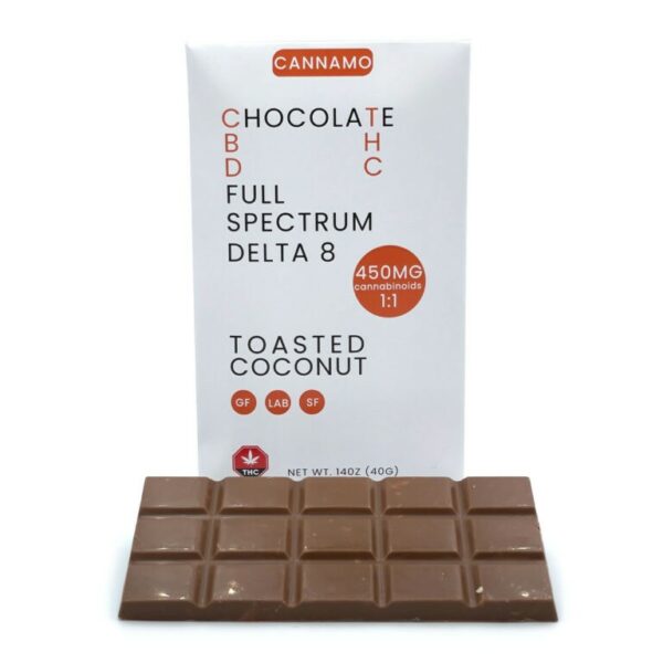Cannamo – Full Spectrum CBD 1:1 Delta 8 Chocolate – 450mg | Hush Cannabis Club Canada